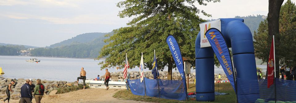 Starting Line at SavageMan Triathlon at Deep Creek Lake
