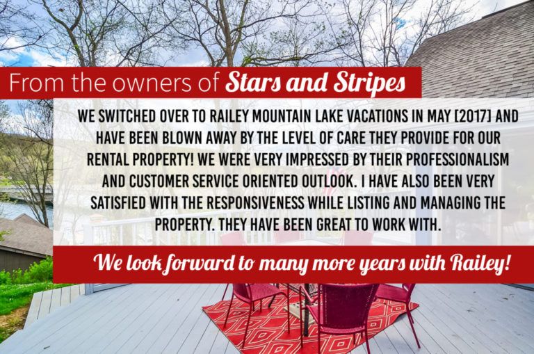 Owner Testimonial of Railey Mountain Lake Vacations