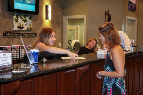 Check-In Reception Desk at Railey Vacations