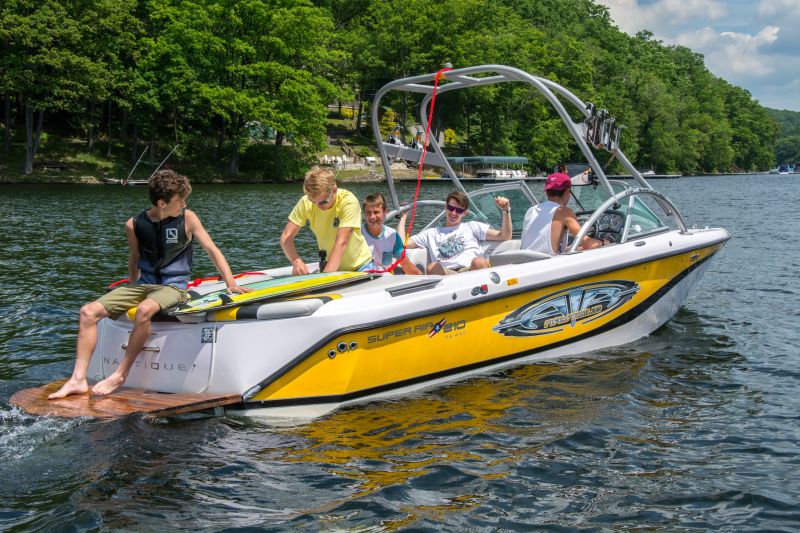 Boat in Summer on Deep Creek Lake